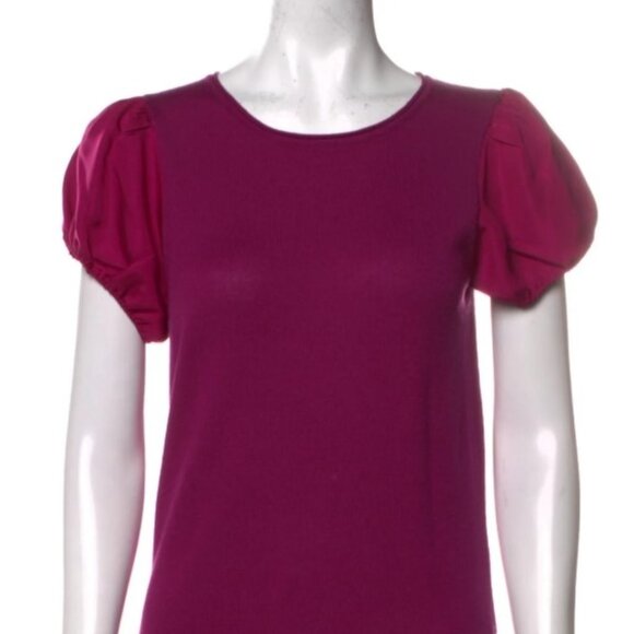 Alice + Olivia Merino Wool Scoop Neck T-Shirt Size: XS - Picture 1 of 3